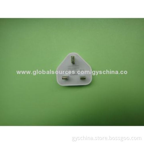 UK Mains USB Wall 3-pin Power Plug Charger Adapter for iPhone 5/4/4S with CE Mark